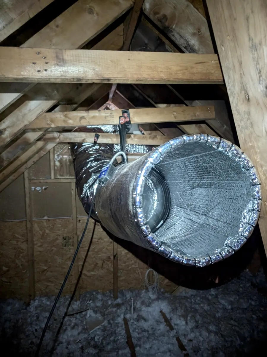 Close-up of the Attic Torpedo's flex duct body